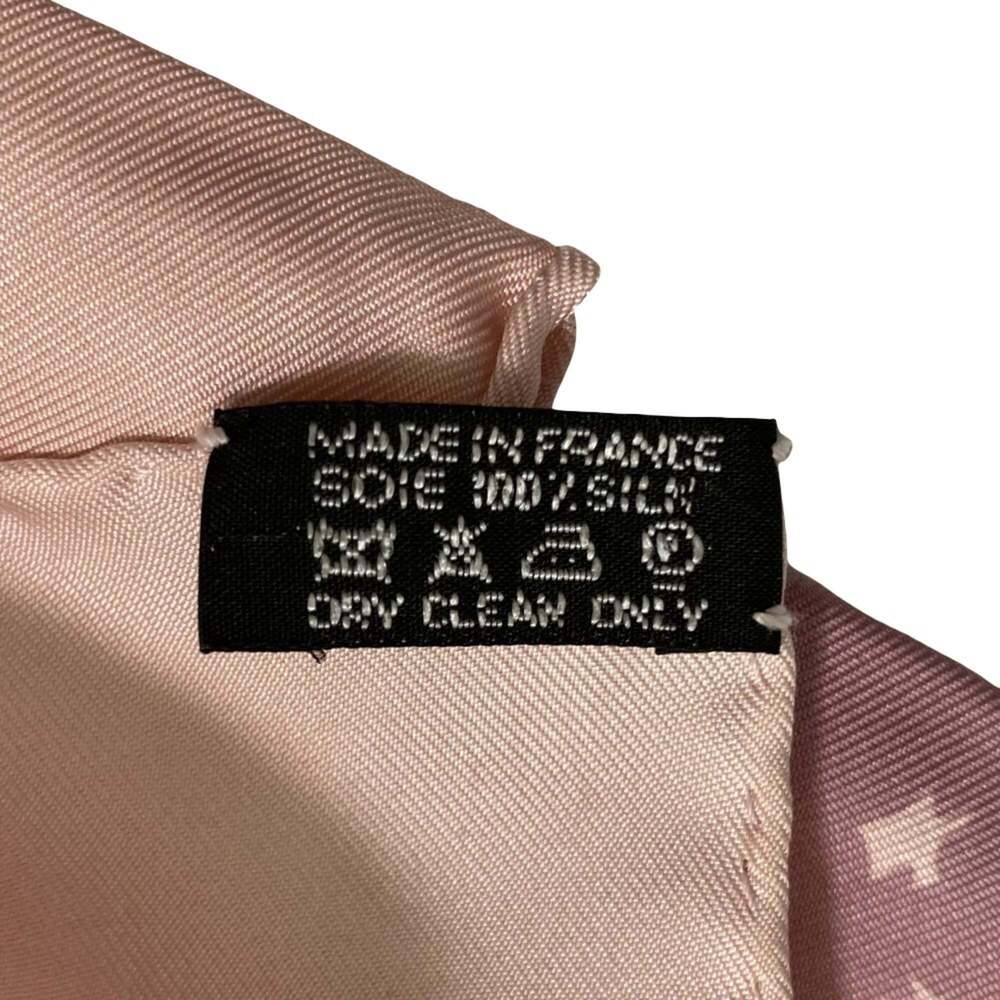 HERMES Pink Silk Scarf - Picture 8 of 8